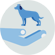 icono de una mano y un perro